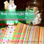 Fill a memory jar all year long and pass it around the table on New Years Eve