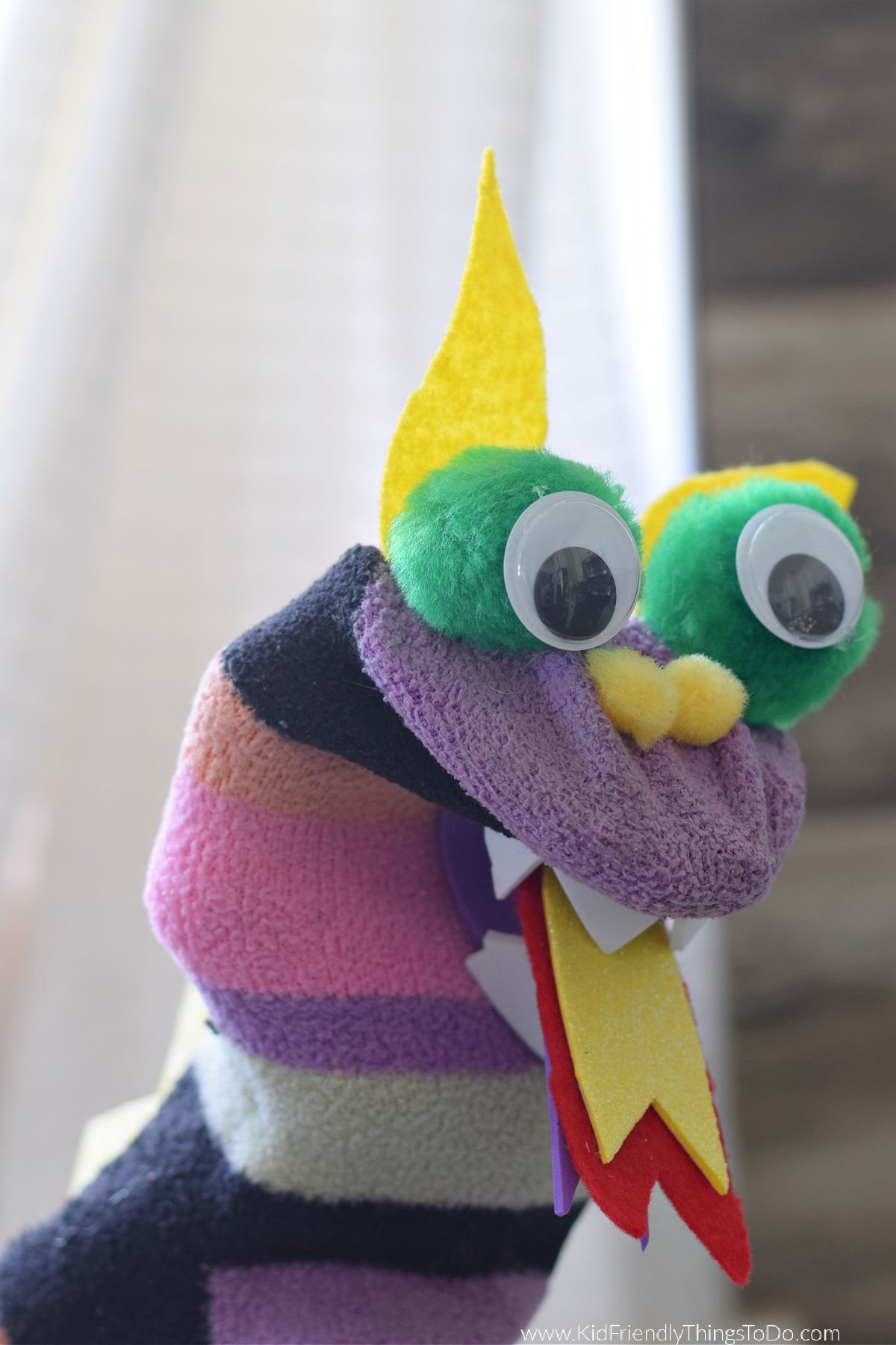 dragon sock puppet craft 