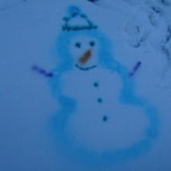snow paint snowman
