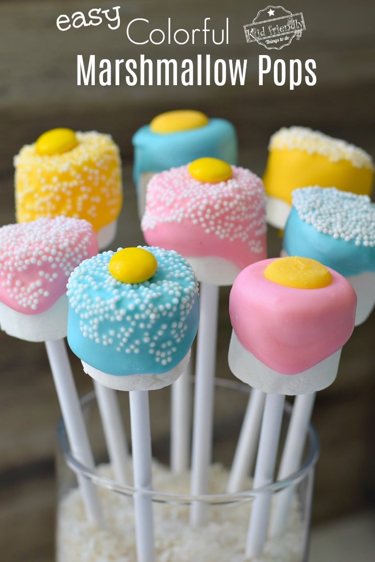pastel marshmallow pops