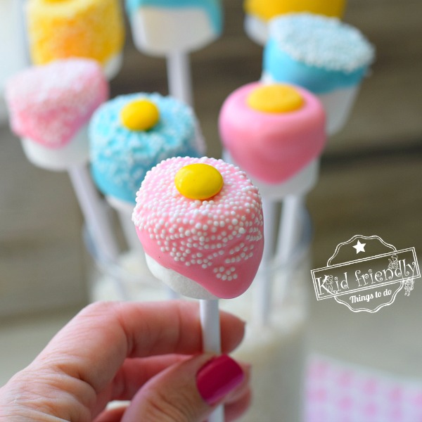 Colorful Pastel Chocolate Marshmallow Pops - Kid Friendly Things To Do