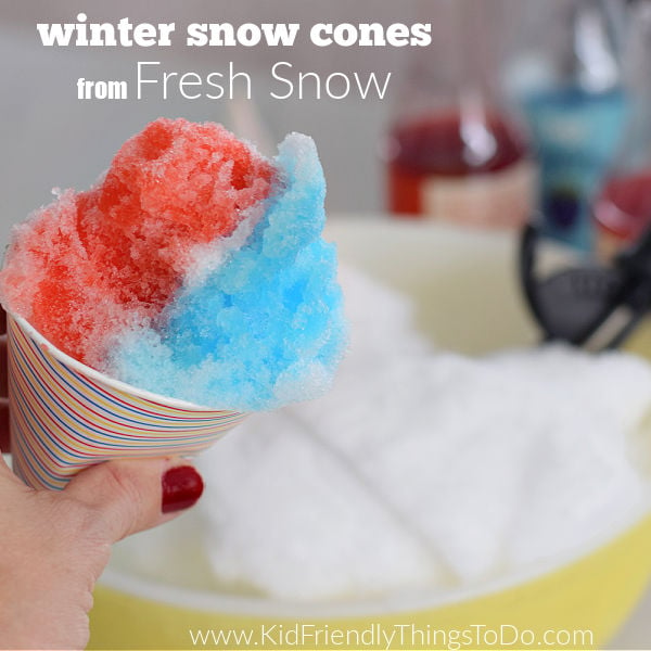 Make Homemade Snow Cones from Real Snow