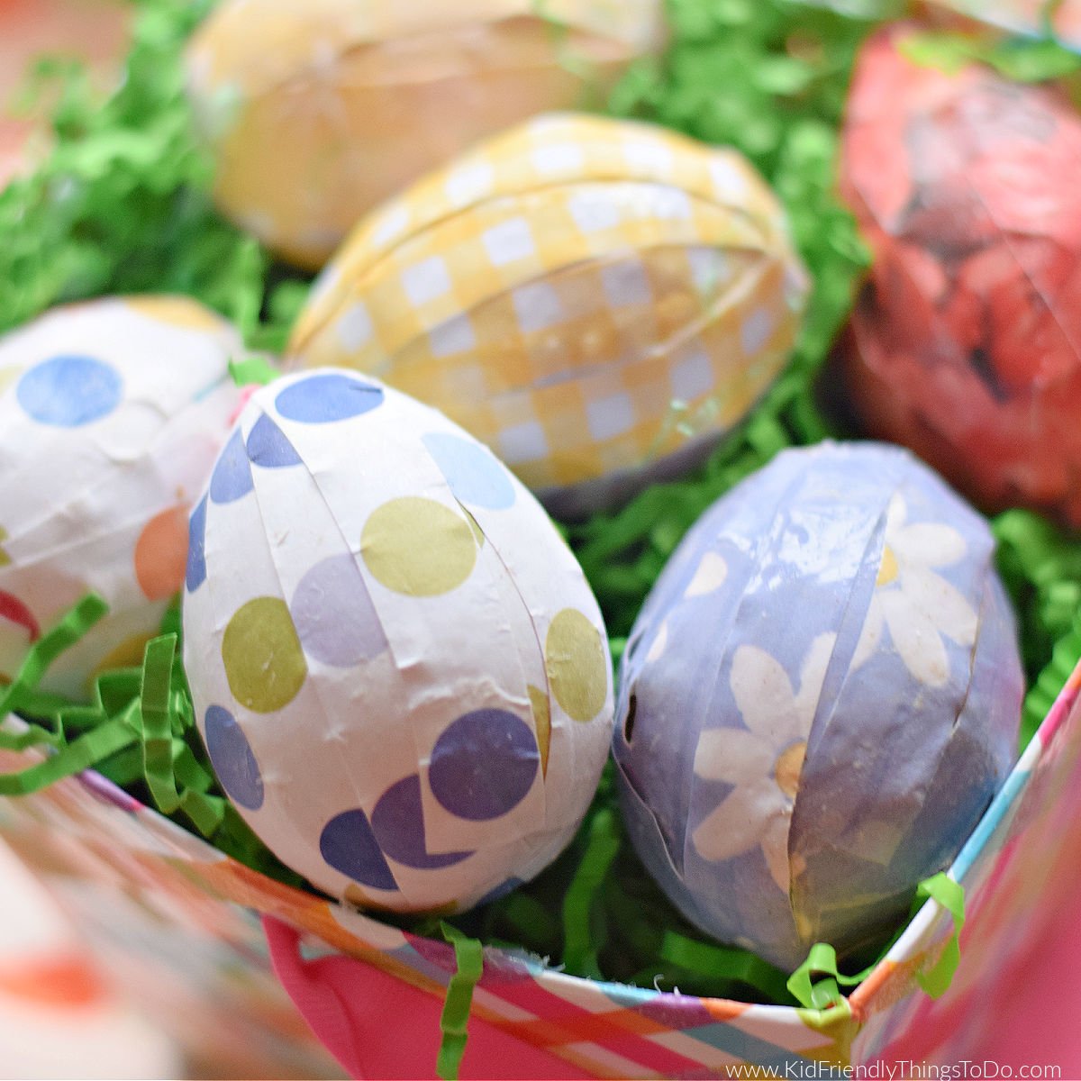 paper mache eggs