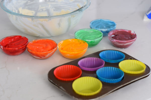 rainbow cupcakes