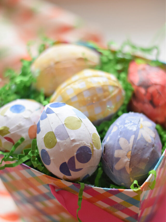 paper mache eggs