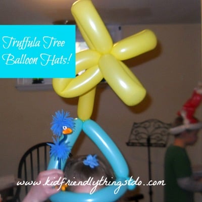 Truffua Tree Balloon Hats! A terrific way to celebrate Dr. Seuss