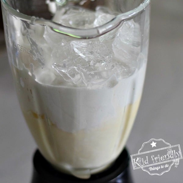 Vanilla Milkshake Ingredients in Blender 