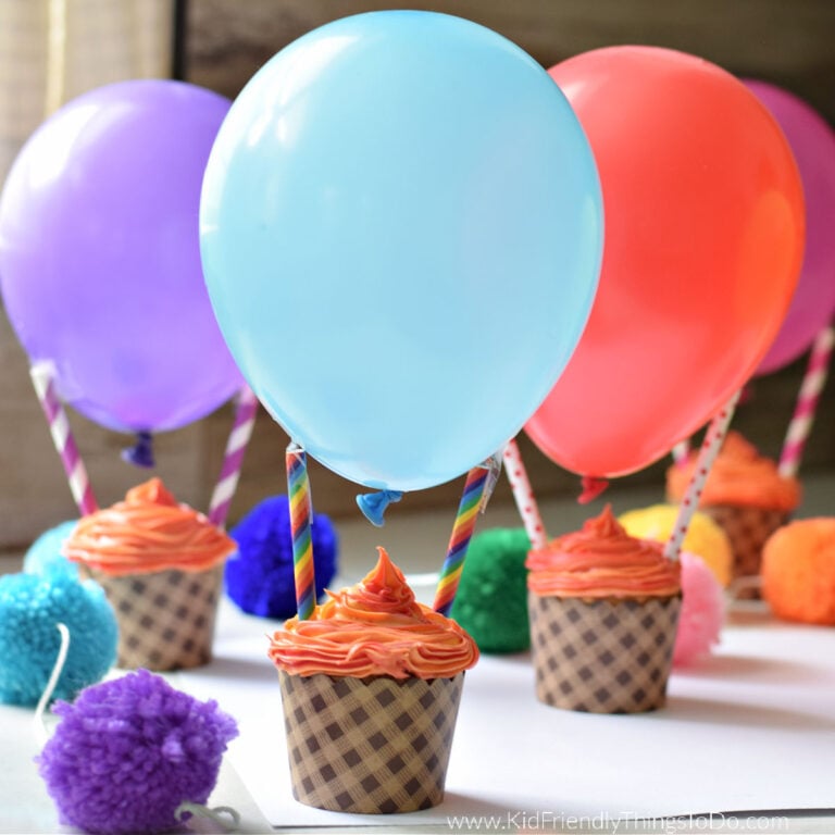 hot air balloon cupcakes