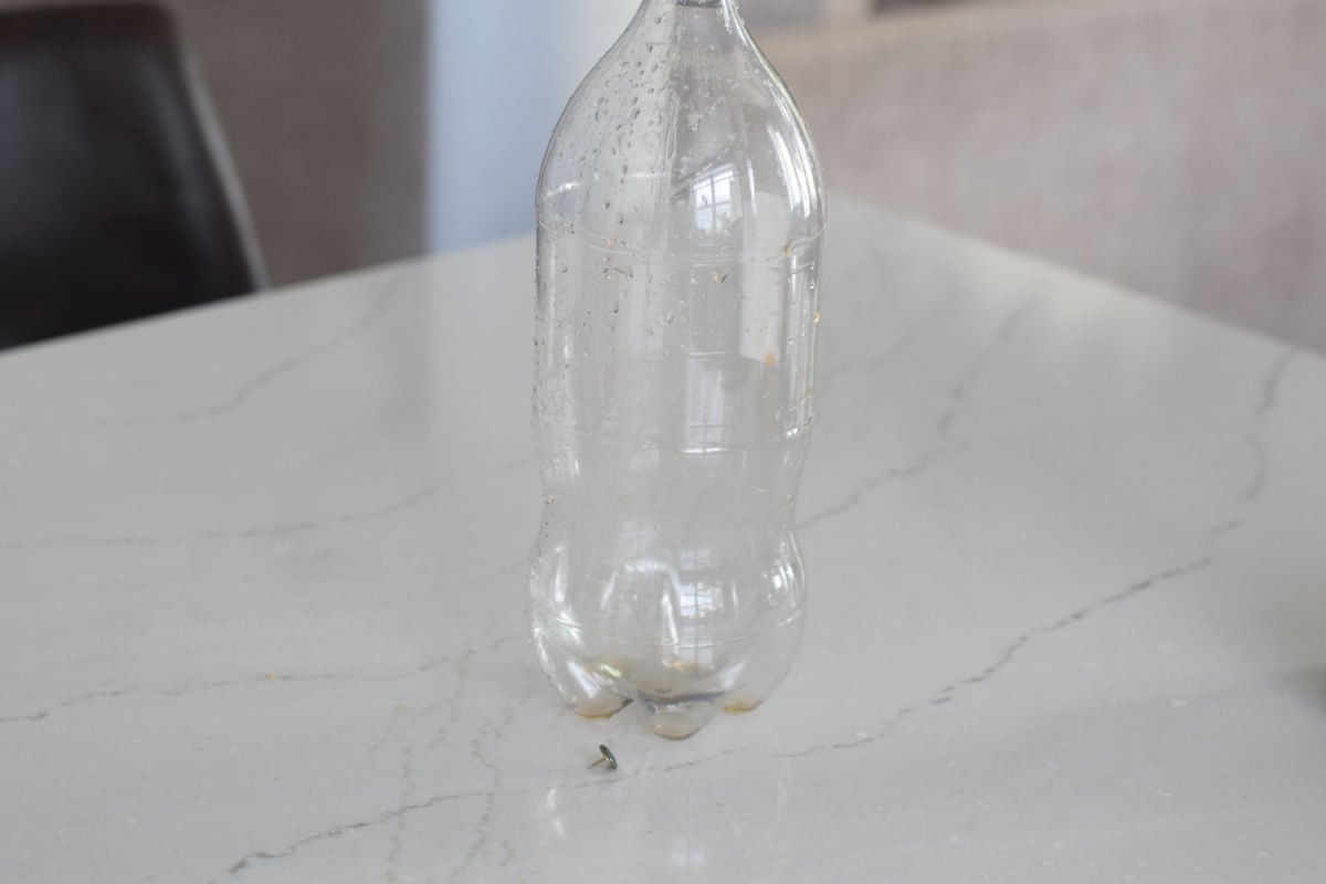 bottle and thumbtack 