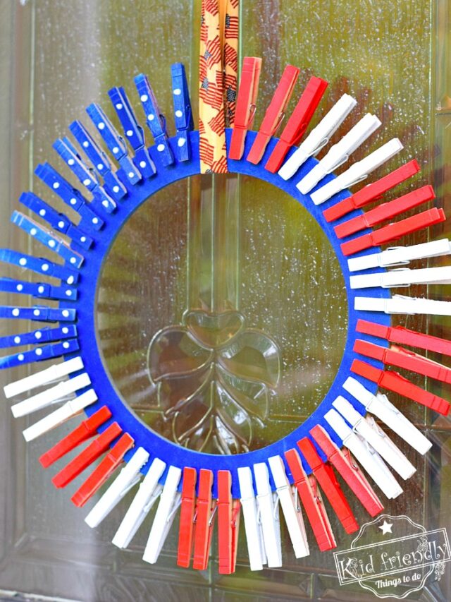 Patriotic Clothespin Wreath – Story