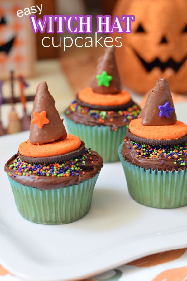 witch hat cupcake for Halloween