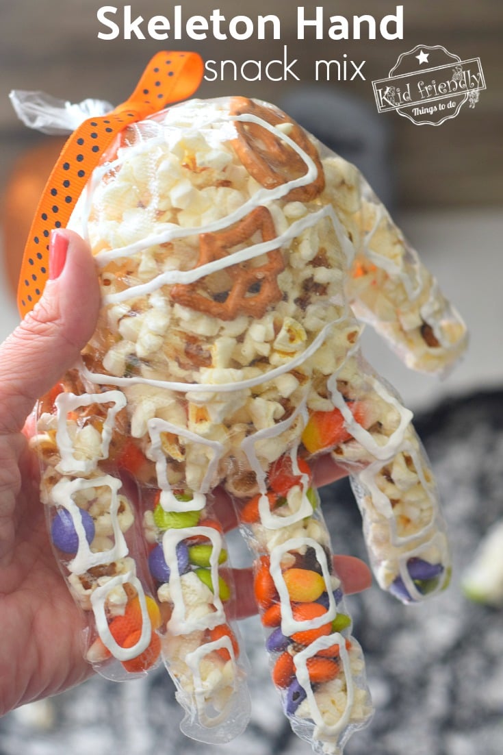 skeleton Halloween popcorn hand 