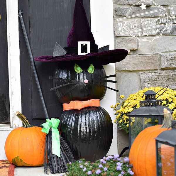 Make A Black Cat Pumpkin for Halloween | Kid Friendly Things To Do 