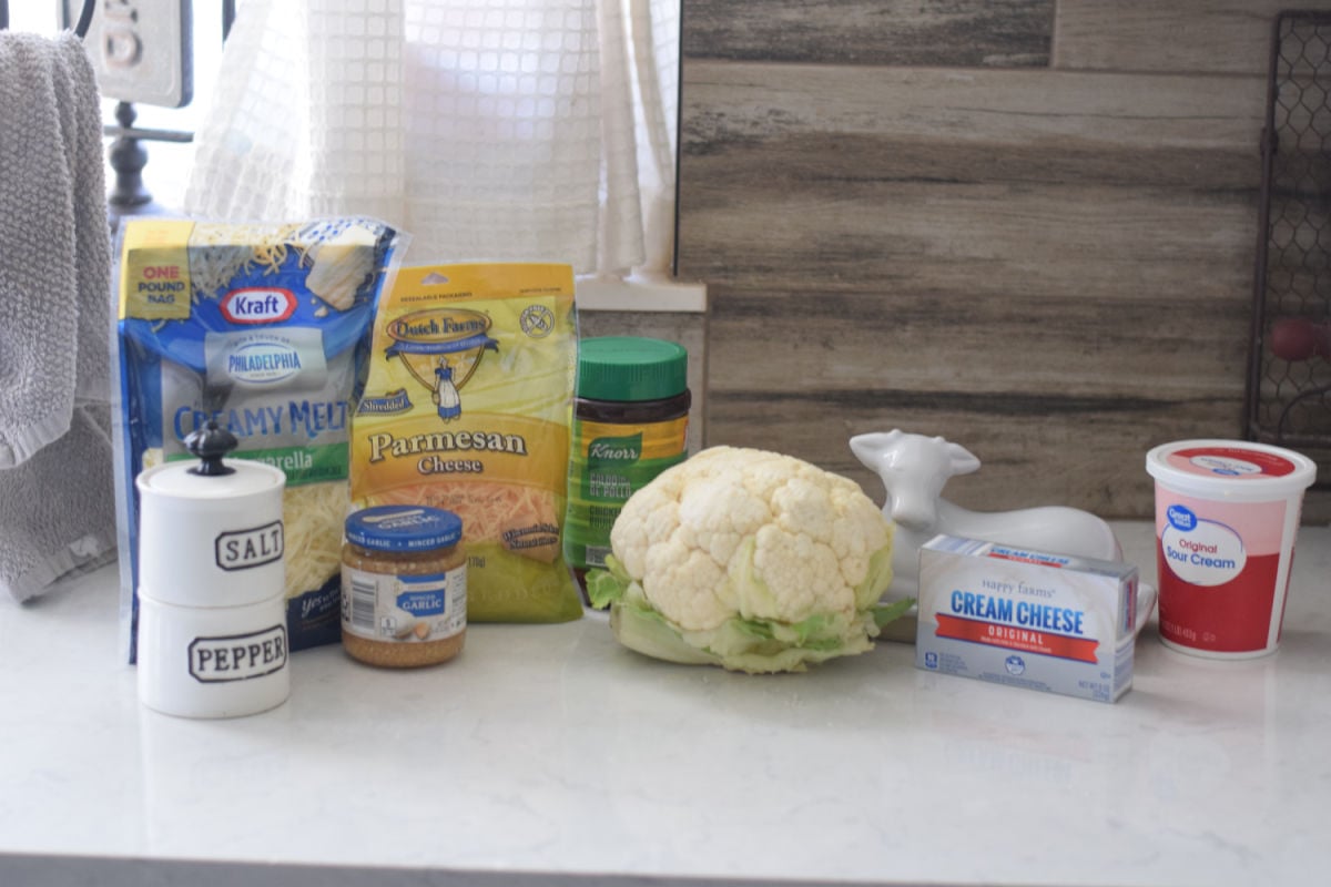 ingredients for cauliflower mashed potatoes 