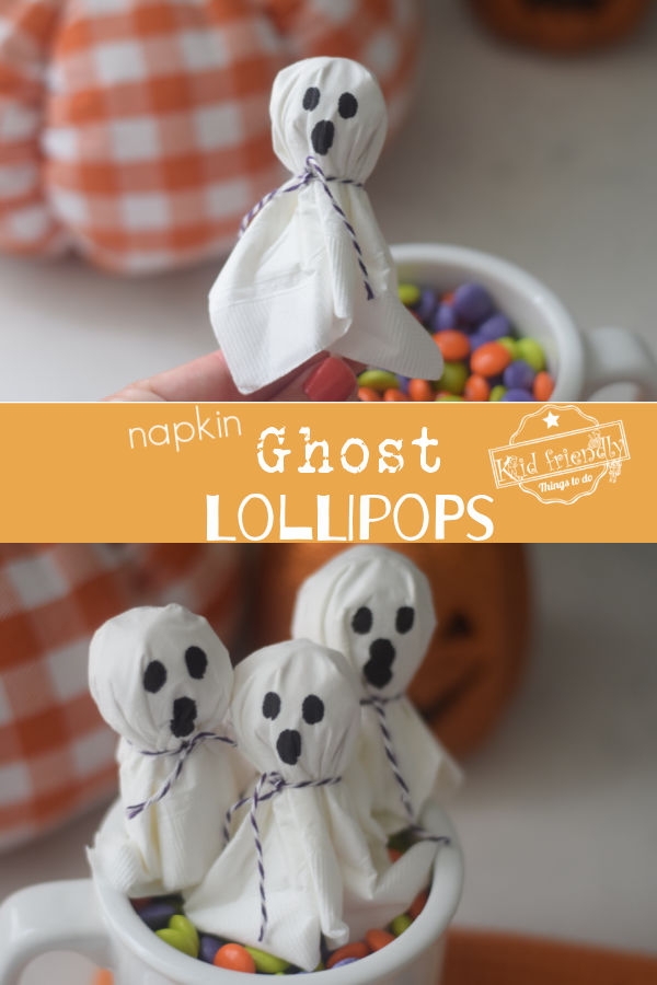 Make Lollipop Ghosts {with a napkin!} Easy | Kid Friendly Things To Do