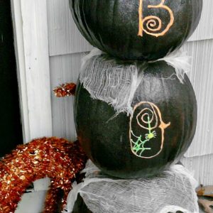 Glow In The Dark Boo Pumpkin Halloween Display - KidFriendlyThingsToDo.com
