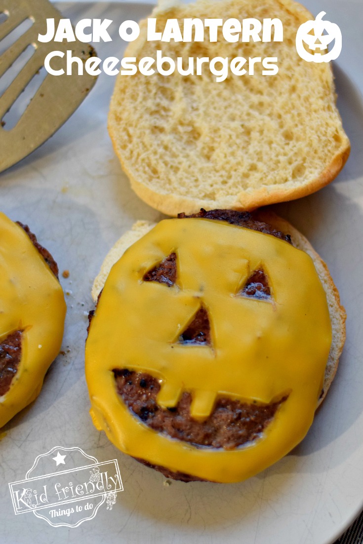 Jack O Lantern Cheeseburgers - A Halloween Recipe