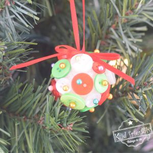 Button ornament with kids