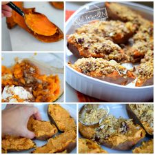 Making of Twice Baked Candied Sweet Potatoes