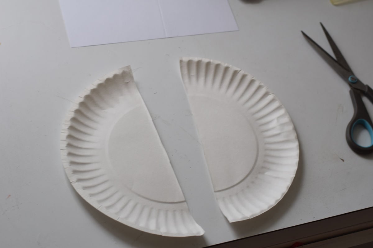 making a paper plate angel 