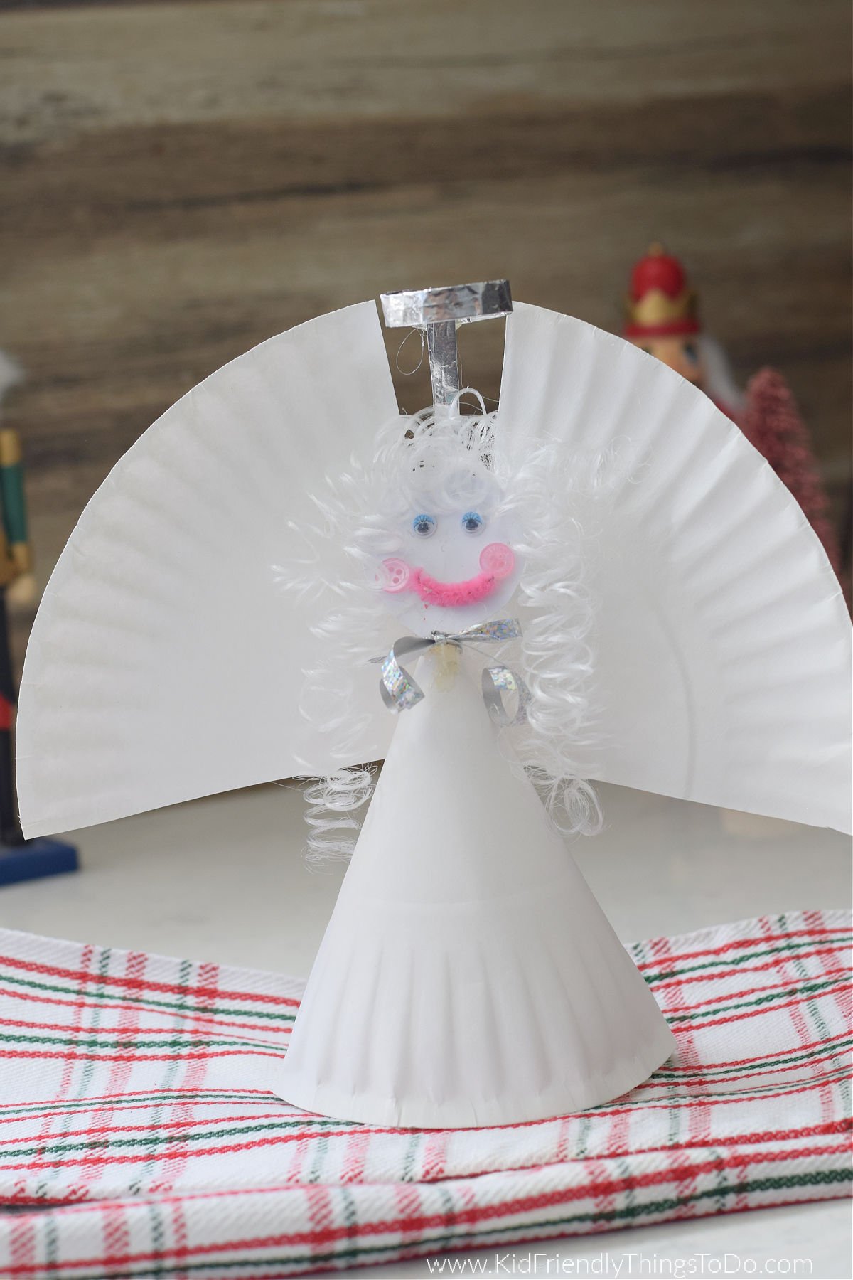 paper plate angel craft 