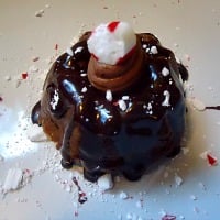 Mini Chocolate Bundt Cakes With Chocolate Peppermint Whipped Cream Fillling