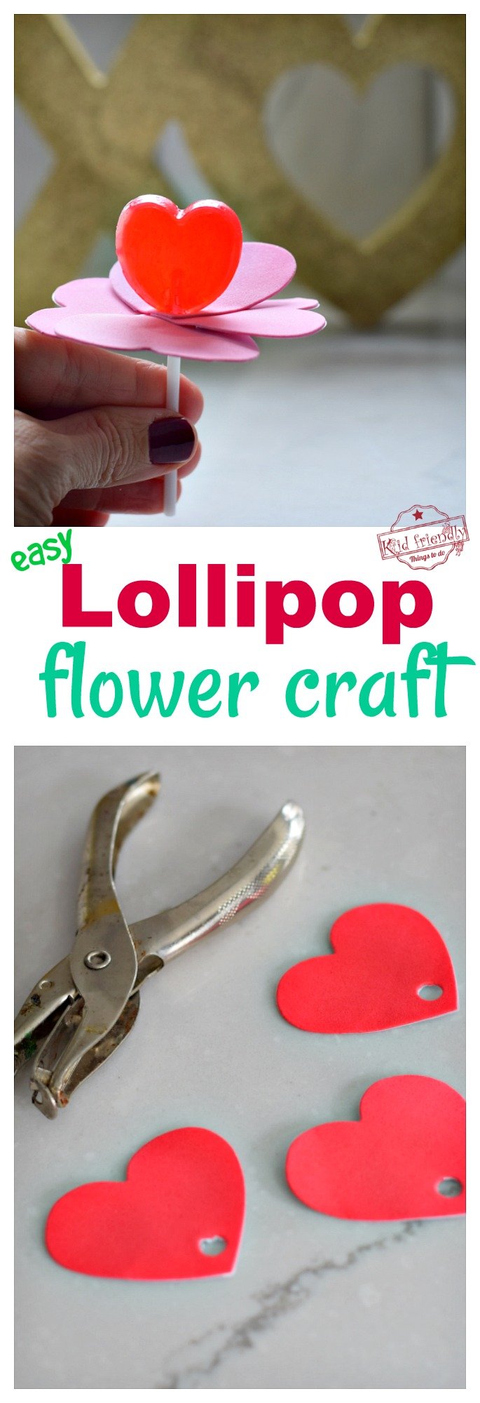 Lollipop Flower Craft for Kids to Make 