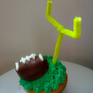 football cupcake topper idea 