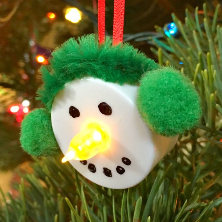 snowman tealight craft 