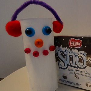 snowman craft and Valentine's Gift Idea for kids