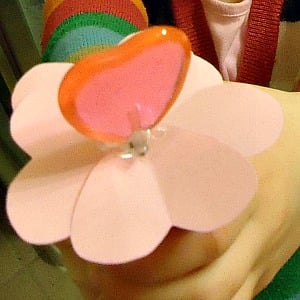 A Heart Flower Lollipop