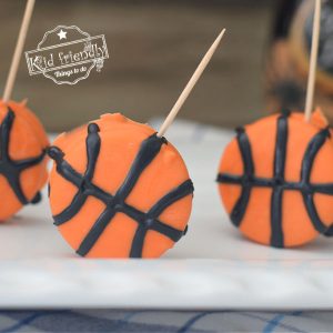 Chocolate Covered Oreo Cookie Basketballs