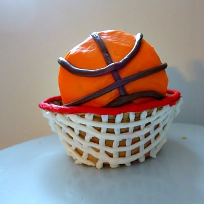 A Basketball Cupcake Idea