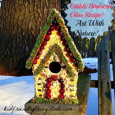 Edible Glue - An Easy Birdhouse Craft