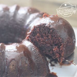 chocolate bundt cake with coffee