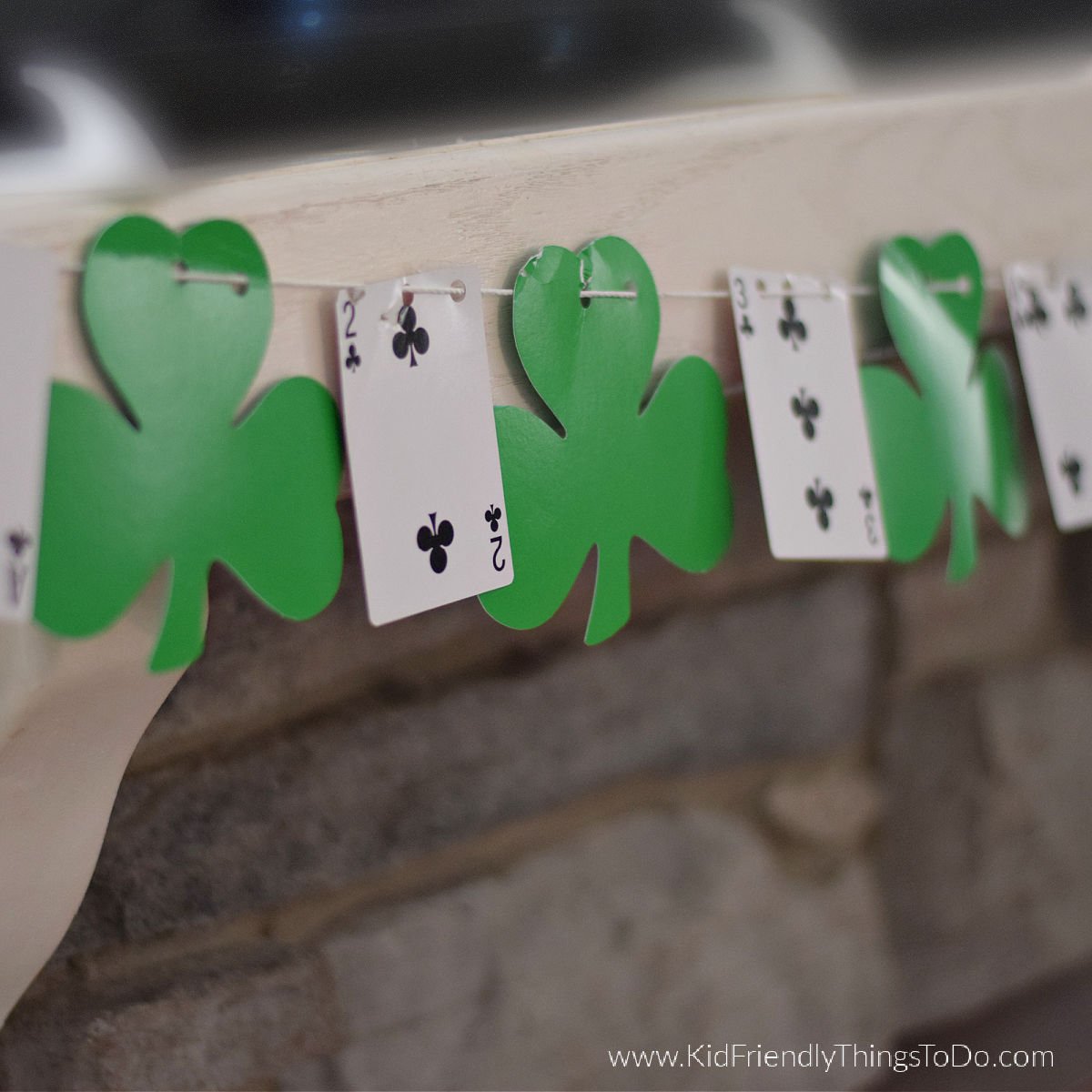 St. Patrick's Day Garland DIY with cards