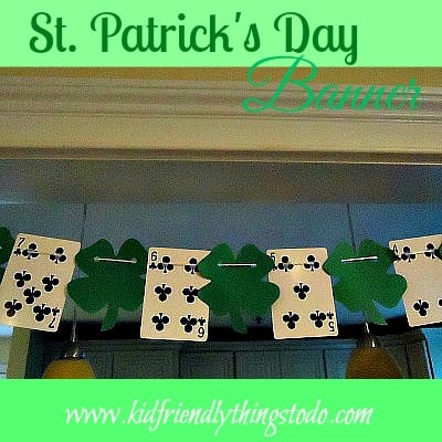 Playing Card St. Patrick’s Day Banner {So cute!} | Kid Friendly Things To Do