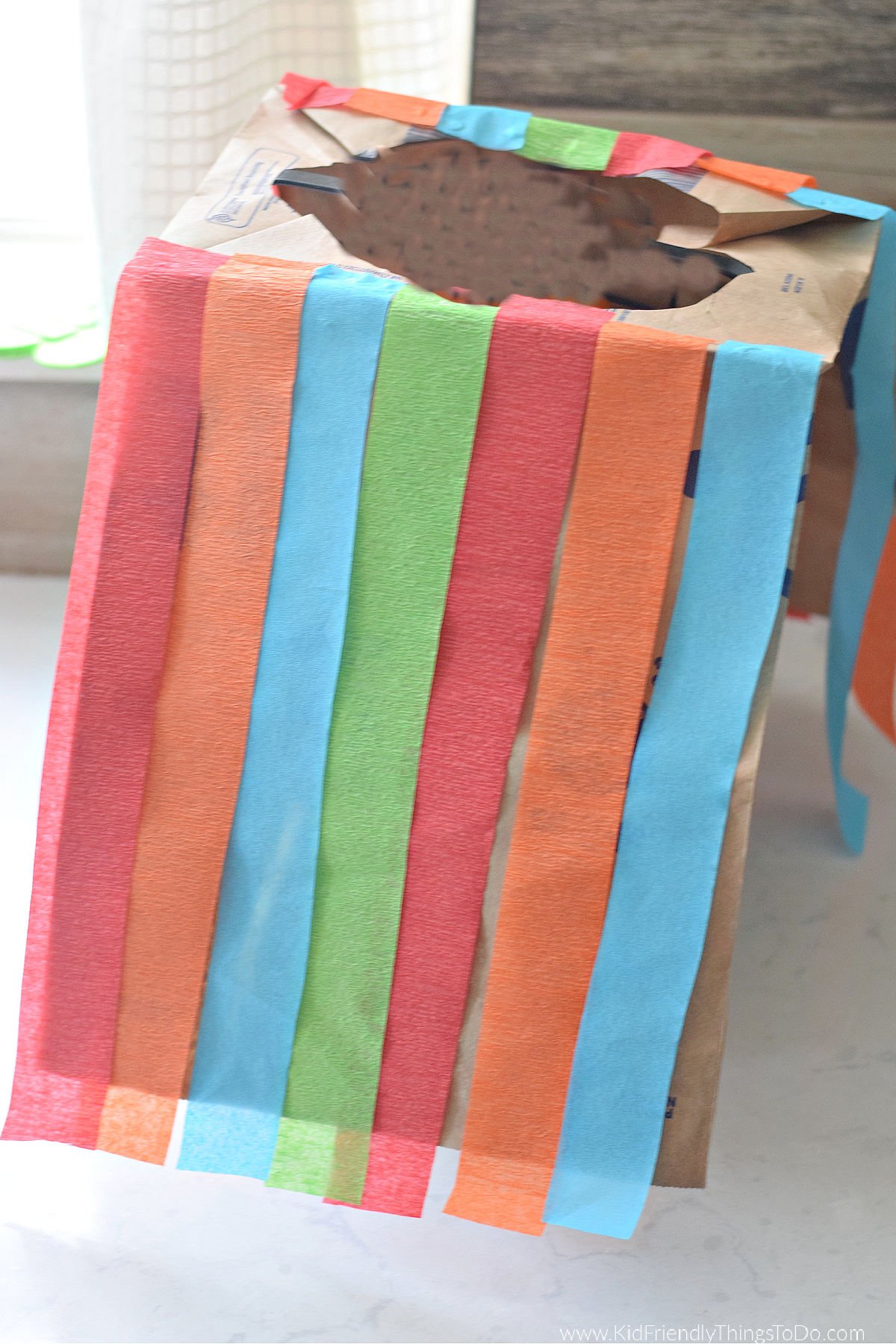 paper bag poncho craft 