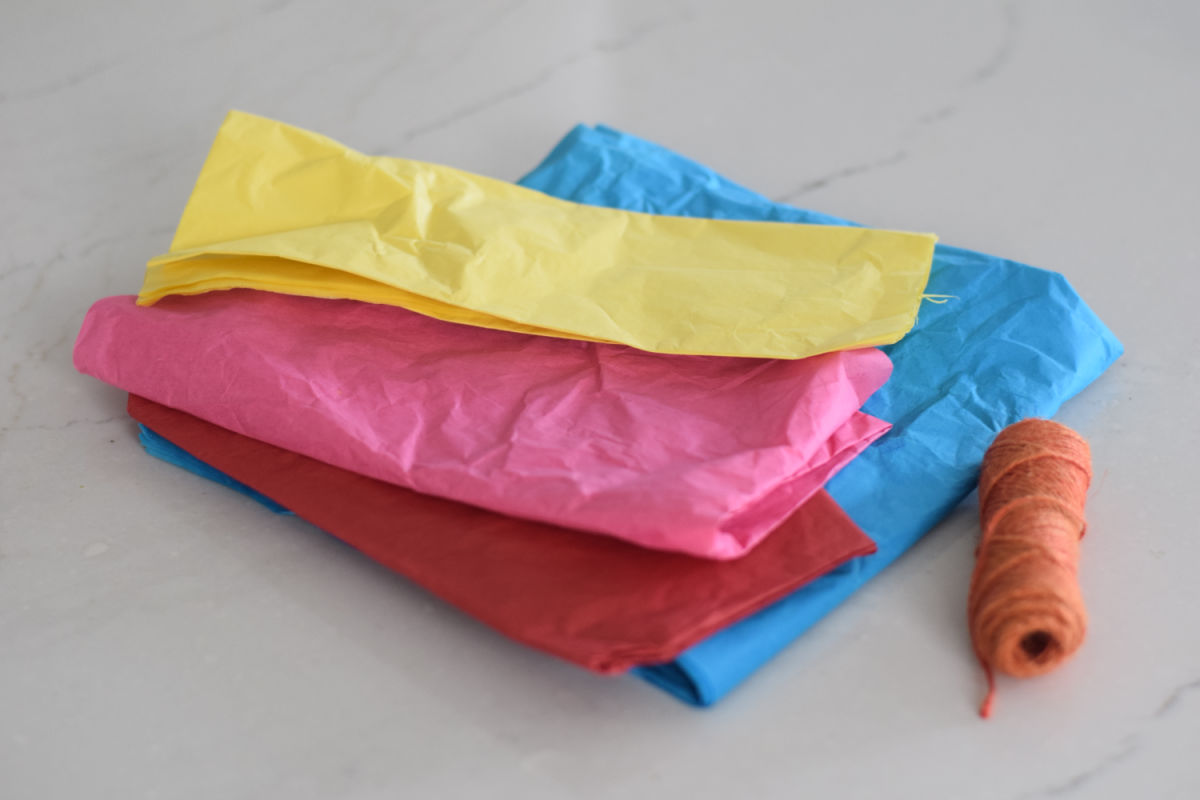 supplies for tissue paper banner 