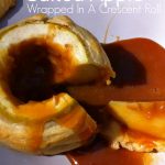 Caramel Filled Baked Apple Wrapped In A Crescent Roll Recipe! Perfect for fall! Makes a great after school treat, tea with the ladies, party food, or dessert!
