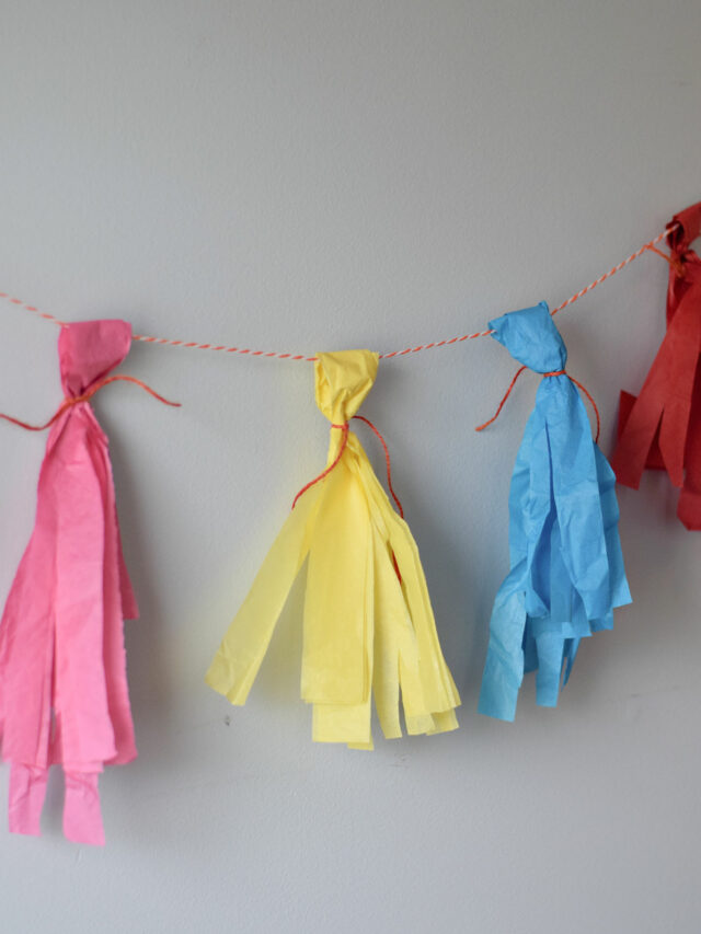 DIY tissue paper banner