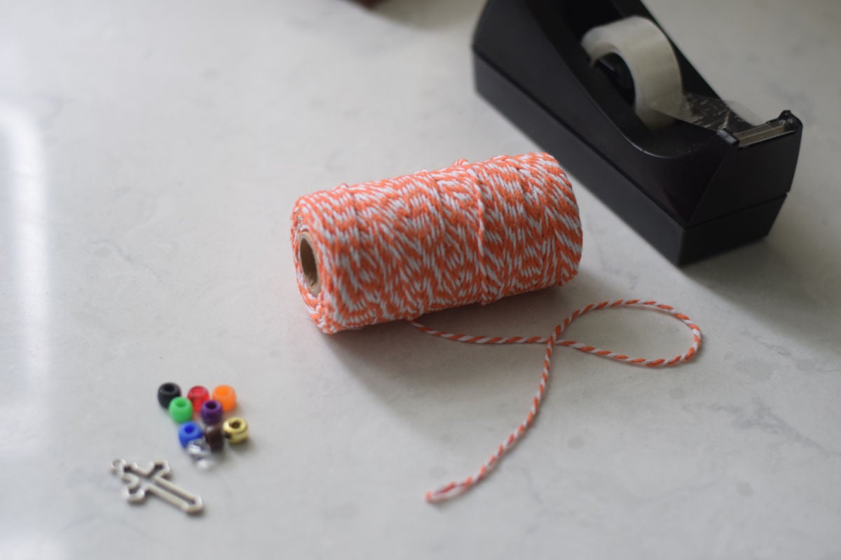 materials for prayer beads craft 