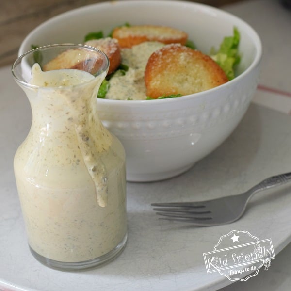 Read more about the article Homemade Caesar Salad Dressing {with No Egg} | Kid Friendly Things To Do