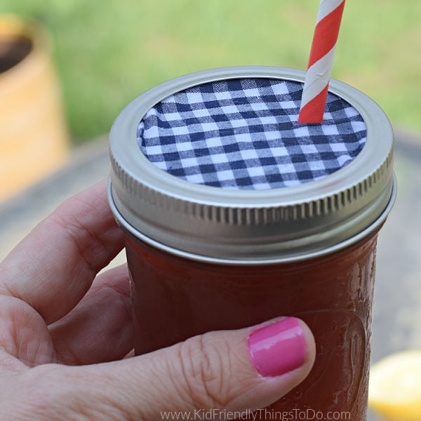 DIY Mason Jar Cups + Lids