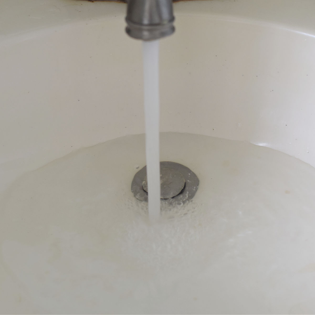 DIY drano running water in sink