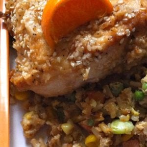 Homemade Baked Orange Sesame Chicken