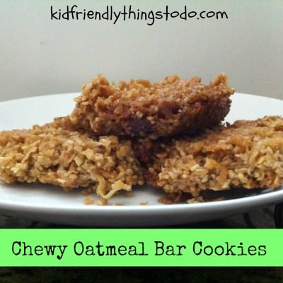 Chewy Oatmeal Bar Cookies