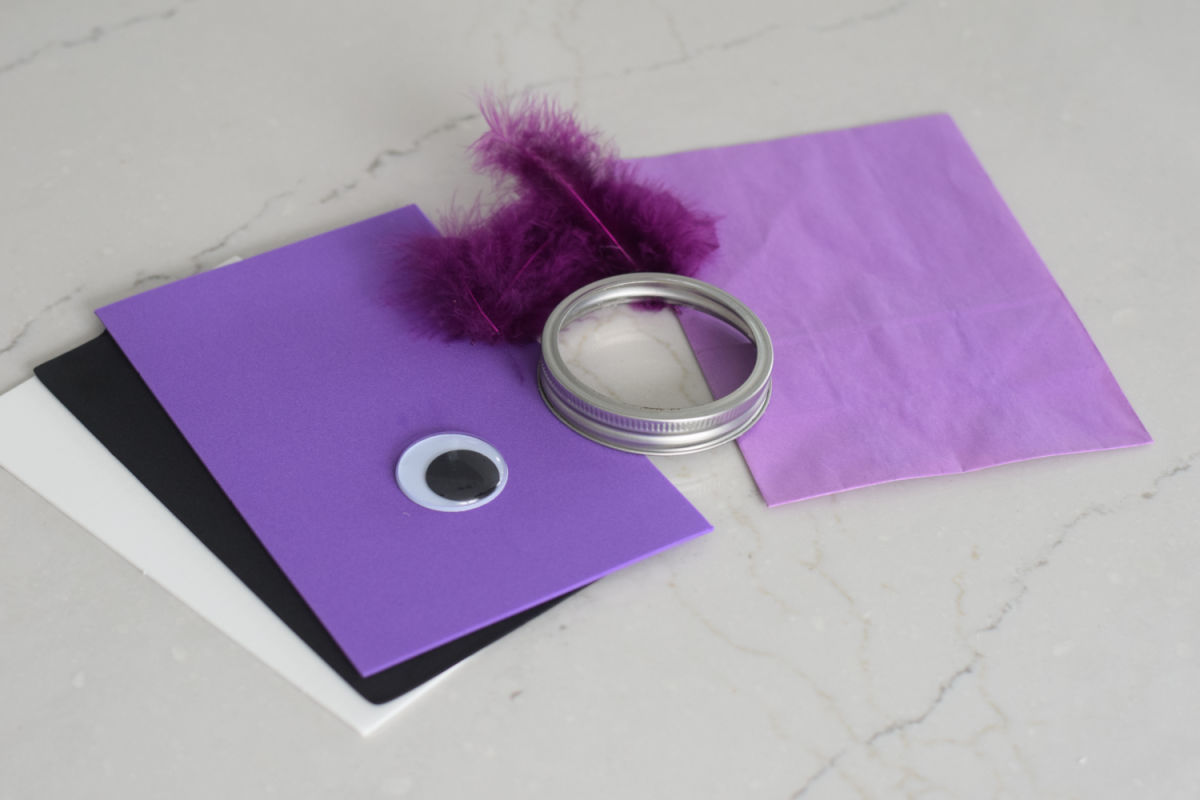 Purple Minion Bag Craft supplies