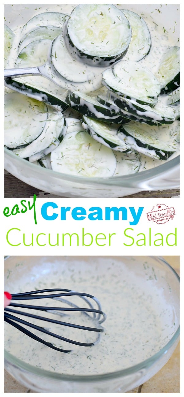 Creamy Cucumber Salad Recipe 