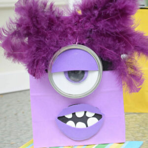 purple minion gift bag craft